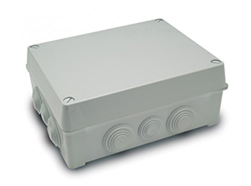 FAMATEL – Wasserdichte Abzweigdose IP55 | Deckel verschraubt | Mit Kegel | 310 x 240 x 125 | Grau von Famatel