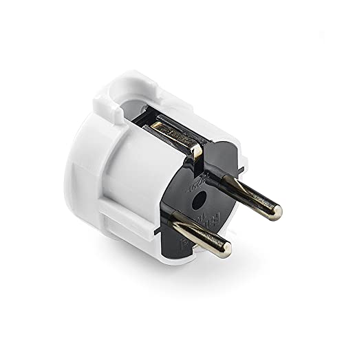 Famatel - Stecker| Seitlicher Ausgange | TT | 16A | 250 V | 4,8 mm | Weiß, 1102, Normall- Pequeño von Famatel