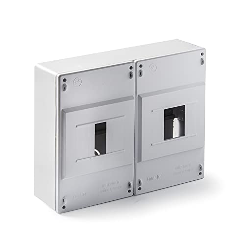 FAMATEL – Aufputzschrank Vita | IP40 | ICP 32 | 195 x 238 x 55 mm | 4 Elemente | Weiß von Famatel