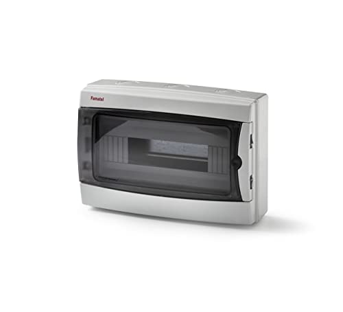 FAMATEL – Aufputzschrank Acqua IP65 | 12 Elemente | 217 x 307 x 105, Grau von Famatel