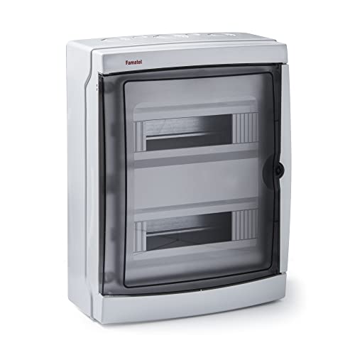 FAMATEL – Aufputzschrank Acqua IP65 I 26 Elemente I 409 x 307 x 150 I Lichtdurchlässige Tür von Famatel