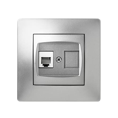 FAMATEL – Telefonanschluss RJ-11 | Einbaudose | Serie Habitat 15 | Einfache Installation | Hohe Wasserdichte des Produkts | Halogenfrei | Aluminium FAMATEL – Telefonanschluss RJ-11 | Einbaudose | Serie Habitat 15 | Einfache Installation | Hohe Wasserdichte des Produkts | Halogenfrei | Aluminium von Famatel