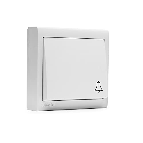 FAMATEL Drucktaster Licht | 10 A | 250 V | 72 x 72 mm | Serie Living 8000 von Famatel
