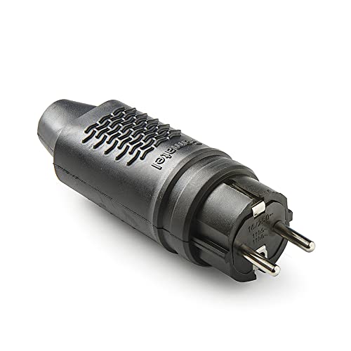 FAMATEL - Stecker Kunststoff PF44| Kunststoff Kautschuk | TT | 16A | 250 V | Schwarz von Famatel