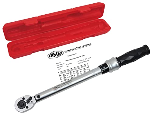 Famex 10869 Drehmomentschlüssel, 20-110 Nm, 10 mm (3/8-Zoll)-Antrieb, für Rechts-/Links-Messung von FAMEX