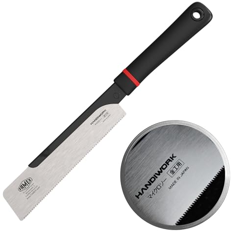 FAMEX 5520 Japansäge Dozuki Mini - sehr fein 26 TPI - Dicke 0,4mm - Made in Japan - für Hartholz Weichholz Sperrholz Kunststoff GfK - feinste und präzise Arbeiten wie Modellbau von FAMEX