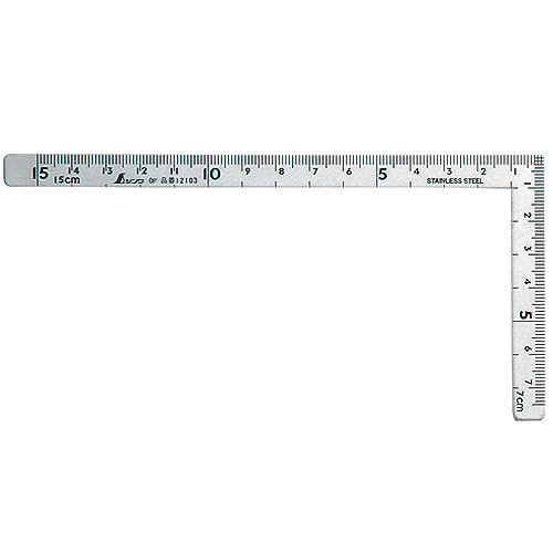 Shinwa 12506 Zimmermannswinkel 150x75mm - by FAMEX - Präzisionswerkzeug Tischlerwinkel Winkelmesser (12103) von FAMEX