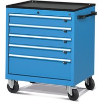 Fami FLEXA mobiler Schubladenschrank, 5 Schubladen, HxBxT 853 x 794 x 600 mm, lichtblau von Fami