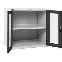 Fami MASTER Schrank mit Flügeltüren aus Polycarbonat, HxBxT 1.000 x 1.020 x 726 mm, lichtgrau, anthrazit von Fami