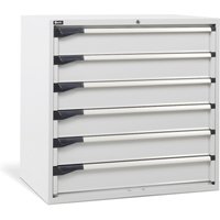 Fami MASTER Schubladenschrank, 6 Schubladen, HxBxT 1.000 x 1.020 x 726 mm, lichtgrau von Fami