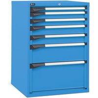 Fami MASTER Schubladenschrank, 7 Schubladen, HxBxT 1.000 x 714 x 726 mm, lichtblau von Fami