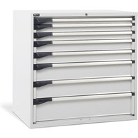 Fami MASTER Schubladenschrank, 8 Schubladen, HxBxT 1.000 x 1.020 x 726 mm, lichtgrau von Fami