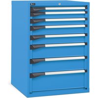 Fami MASTER Schubladenschrank, 8 Schubladen, HxBxT 1.000 x 714 x 726 mm, lichtblau von Fami