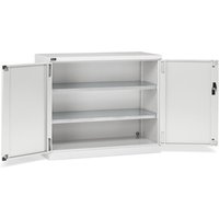 Fami PERFOM Flügeltürschrank, 2 Fachböden, HxBxT 1.000 x 1.193 x 555 mm, lichtgrau von Fami