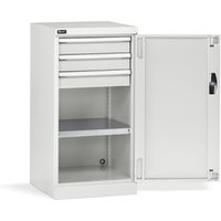 Fami PERFOM Flügeltürschrank, 3 Schubladen, HxBxT 1.000 x 512 x 555 mm, lichtgrau von Fami
