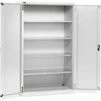 Fami PERFOM Flügeltürschrank, 4 Fachböden, HxBxT 2.000 x 1.193 x 555 mm, lichtgrau von Fami