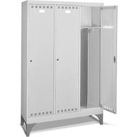 Fami PERFOM Metall-Doppelspind mit Füßen, 3 Fächern, HxBxT 1.950 x 1.195 x 502 mm, lichtgrau Fami PERFOM Metall-Doppelspind mit Füßen, 3 Fächern, HxBxT 1.950 x 1.195 x 502 mm, lichtgrau von Fami