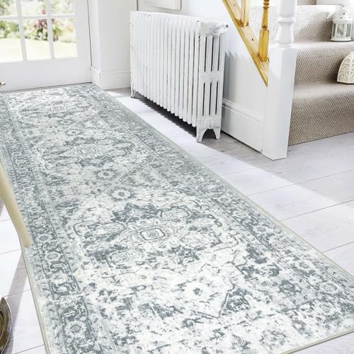 Famibay Teppich Läufer Flur 80x300cm Teppichläufer rutschfest Flurteppich Läufer Lang Waschbar Küchenteppich Läufer für Flur Küche Schlafzimmer Wohnzimmer von Famibay