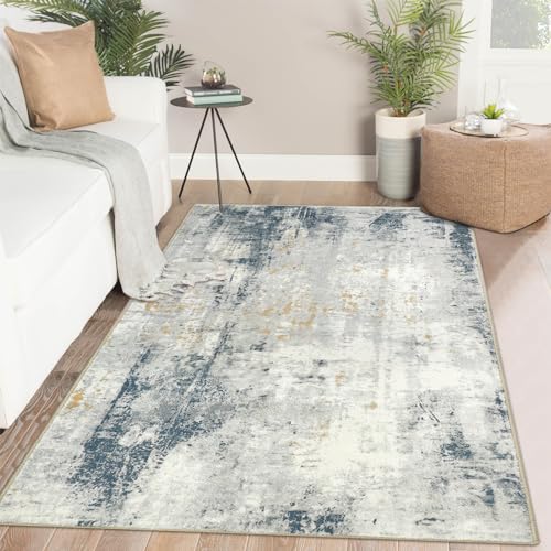 Famibay Teppich Wohnzimmer Moderner Kurzflor Teppich Schlafzimmer 80x150cm Carpet Waschbar rutschfest Bodenteppich für Wohnzimmer Schlafzimmer Esszimmer von Famibay