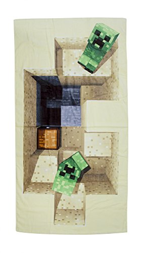 Minecraft Defeat Design, Handtuch, Baumwolle, Beige, 140 x 70 x 2 cm von Minecraft