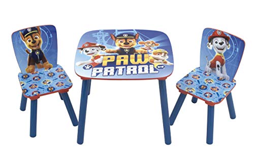 3tlg. Paw Patrol Kindersitzgruppe Tisch + 2X Stuhl Sitzgruppe Kindertisch Maltisch Sitzgruppe Kindertisch von Familie24