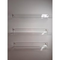 Wandregal Für Pflanzen, Bücher, Deko Und Kosmetik. 3Er-Set. Luftiges, Transparentes Acrylregal. Schwebendes Regal Zuhause Büro von FamiliePfaifeR