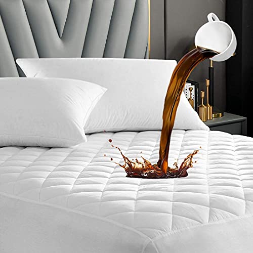 Family Bedding Gesteppte Matratzenauflage für Einzelbett, wasserdichter Matratzenbezug, Matratzenauflage, Matratzenschoner extra tief, Einzelbett, 90 x 190 cm von Family Bedding