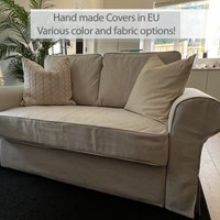 Backabro 2-Sitzer Sofa Bettbezug, Sofabezug Handgemacht Mit Mehreren Farb- Und Stoffoptionen - Passgenau Für Ikea Backabro Couch von FamilyCoverLab