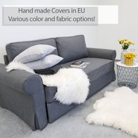 Backabro 3-Sitzer Sofa Bettbezug, Sofabezug Handgemacht Mit Mehreren Farb- Und Stoffoptionen - Passgenau Für Ikea Backabro Couch von FamilyCoverLab