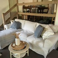 Ektorp 2-Sitzer Sofa Bezug Mit Chaise Longue Rechts Links Konfiguration Slipcover - Handgefertigt Passend Für Die Ektorp Couch von FamilyCoverLab