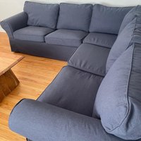 Ektorp Ecksofa 2 + Bezug Slipcover Handgemacht Mit Mehreren Farb- Und Stoffoptionen - Passgenau Für Die Ikea Ektorp Couch von FamilyCoverLab