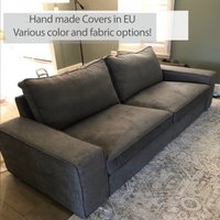 Kivik 3-Sitzer Sofa-Bett Bezug Handgefertigt Mehrere Farb- Und Stoffoptionen - Passgenau Angefertigt Für Ikea Kivik Couch Mit Bettfunktion von FamilyCoverLab
