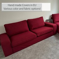 Kivik 3-Sitzer Sofa Bezug Slipcover Handgemacht Mit Mehreren Farb- Und Stoffoptionen - Passgenau Für Die Ikea Kivik Couch von FamilyCoverLab