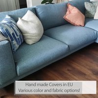 Nockeby 2-Sitzer Sofa Bezug Slipbezug Handgemacht Mit Mehreren Farb- Und Stoffoptionen - Passgenau Für Die Ikea Nockeby Couch von FamilyCoverLab