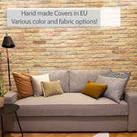 Vilasund 3-Sitzer Sofa Bettbezug Slipbezug Handgemacht Mit Mehreren Farb- Und Stoffoptionen - Passgenau Für Die Vilasund-Modellcouch von FamilyCoverLab