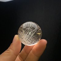 33mm Natürliche Goldene Rutilquarz-Kristallkugel von FamilyOfCrystal