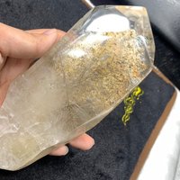 412, 8 Gramm Natürliche Polierte Gold Haar Rutilquarz Kristall Mineral Probe von FamilyOfCrystal