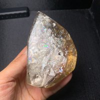 Natürlicher Regenbogenquarz Kristall Freeform Halb Poliert Bergkristall Heilquarz 222Gramm von FamilyOfCrystal