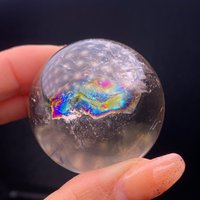 Regenbogen 42mm Natürliche Rauchquarz Kristall Quarz Kugel von FamilyOfCrystal