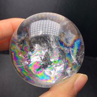 Regenbogen 57mm Natürlicher Klarer Quarzkristall Regenbogenquarz Kugel-271G von FamilyOfCrystal