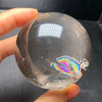 Regenbogen 61mm Natürliche Klare Quarz Kristall Kugel-323.8G von FamilyOfCrystal