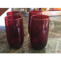 Rubin Rot Mid Century Anchor Hocking Trinkgläser von FamilyTreasuresFinds