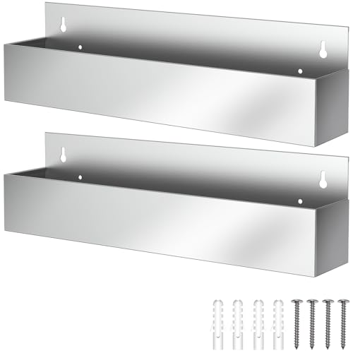 Famiron 81,3 cm Edelstahl-Flaschenhalter, Edelstahl-Flaschenhalter, geeignet für Bars, Küchen, Garagen usw. (2er-Pack) von Famiron