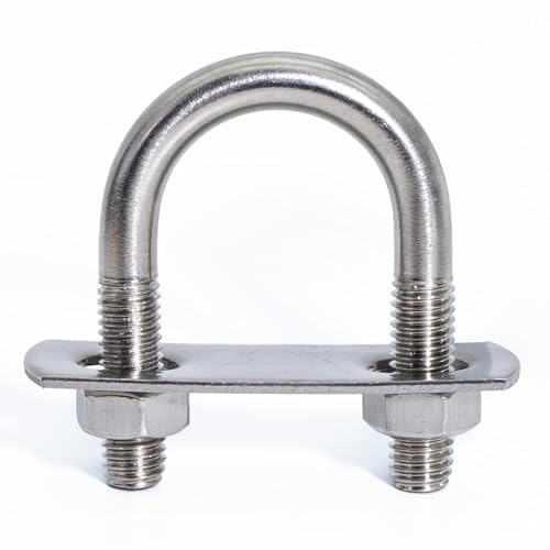 FamlTol M8 Bügelschraube 22mm Innenbreite, Rundstahlbügel U-Bolzen Zurrbügel, U Bügel Mit Gewinde für Zur Befestigung verschiedener kleiner und schwerer Rohre im Innen- und Außenbereich | 2 Stück von FamlTol