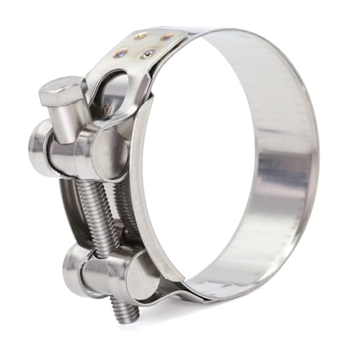 FamlTol 4 Stück Gelenkbolzenschellen Edelstahl Schlauchschellen Starke Schlauchklemme Spannbereich 52-55mm, Bandbreite 22mm von FamlTol