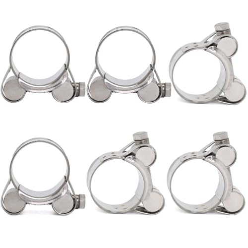 FamlTol 6 Stück Gelenkbolzenschellen Edelstahl Schlauchschellen Starke Schlauchklemme Spannbereich 29-31mm, Bandbreite 20mm von FamlTol