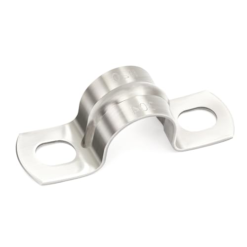 Ø 16 mm Rohrschellen FamlTol 10 Stk Edelstahl befestigungsschelle 2-Loch bügelschelle Kabelklemmen aus Edelstahl zur Befestigung von Rohren von FamlTol