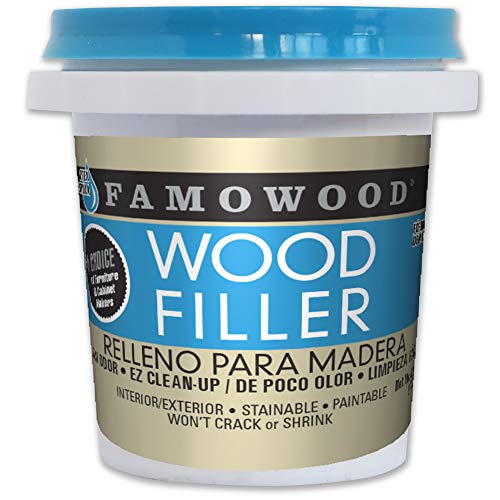 FamoWood 40042148 Latex Holzauffüller – 1/4 Pint, Weiß Kiefer von FamoWood