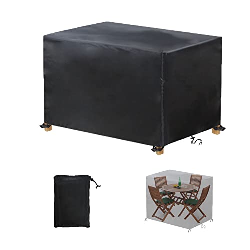 Famoum Abdeckplane für Gartenmöbel,80x60x90cm,Rechteckige Schwerlast 429D Oxford Gewebe,Anti-UV,Regenschutz und Staubfest,Terrasse Gartenmöbel Abdeckungen Black von Famoum