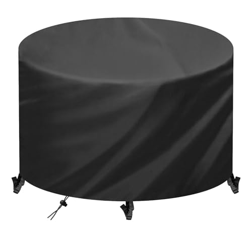 Famoum Abdeckung Gartenmöbel Rund Winterfest,420D Oxford Abdeckplane Wasserdicht Gartenmöbel,UV-Beständig und Winddicht, Schutzhülle für Loungemöbel Möbelsets Sitzgruppe,Ø100x100cm,Schwarz Famoum Abdeckung Gartenmöbel Rund Winterfest,420D Oxford Abdeckplane Wasserdicht Gartenmöbel,UV-Beständig und Winddicht, Schutzhülle für Loungemöbel Möbelsets Sitzgruppe,Ø100x100cm,Schwarz von Famoum